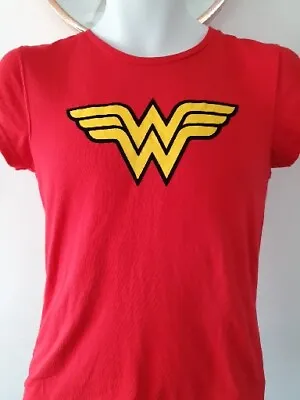 Buy Wonder Woman Tshirt Size Uk 10 Colour Red OFFICIAL DC COMICS Good Condition  • 4£