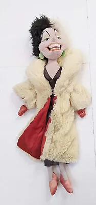 Buy Disney Store Cruella De Vil Plush 22” Doll Villain Fur Coat Cruella DeVille • 24.10£