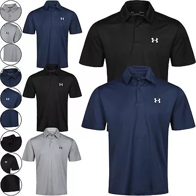 Buy Mens Under Armour Polo Shirt Short Sleeve HeatGear Sports Light Breathable Gym • 14.99£