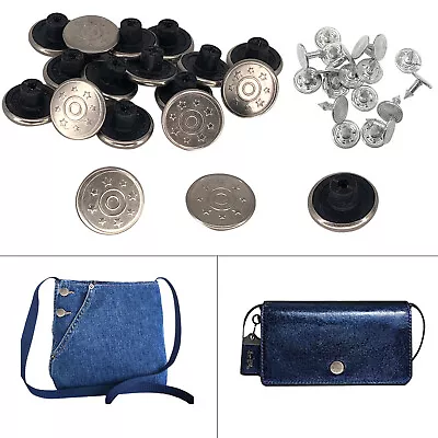 Buy 17mm Metal Jeans Buttons Hammer On Denim Tack Studs With Pins For Jacket Trouser • 2.69£