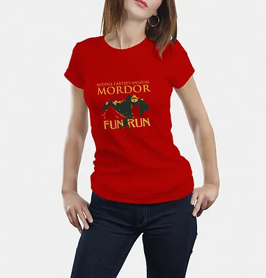 Buy Lord Of The Rings Tshirt The Hobbit  Mordor Fun Run • 10.99£