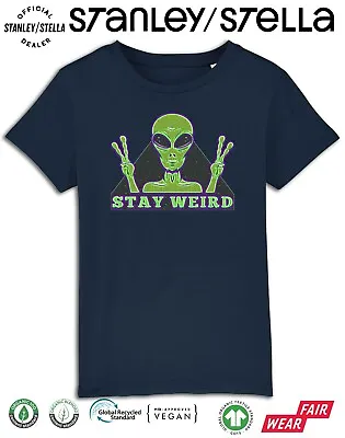Buy Kids ALIEN Stay Weird T-Shirt UFO Space Aliens  Cotton Boys Girls Unisex • 7.99£