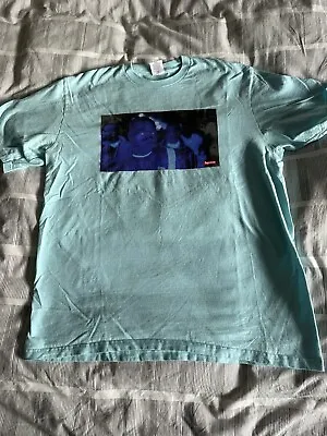 Buy Supreme - America Eats It Young Tee - L - Used Light Blue • 32£