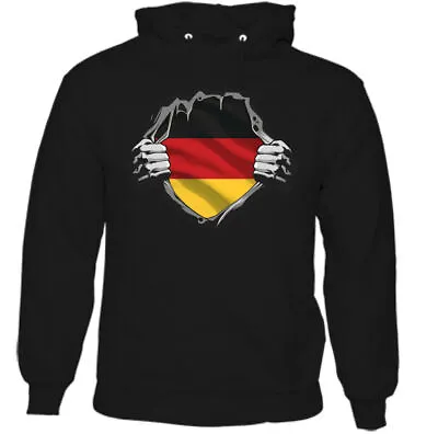 Buy GERMAN HOODIE GERMANY Football Hockey Gym MMA UFC Deutschland Flag Ripped Top  • 24.49£