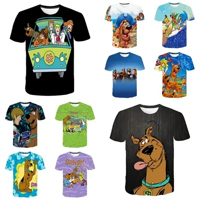 Buy Unisex 3D Printed Scooby Doo Cartoon Casual Short Sleeved T-shirt Pullover Top • 12.74£