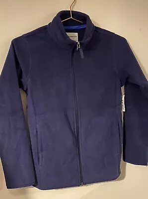 Buy Polar Fleece Jacket Boys Age 9-10 Large Navy Unisex Kids Full Zip Fleece • 6.90£