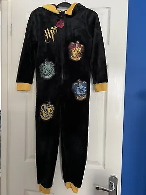 Buy Kids Harry Potter Hogwarts Fleece All In One Pyjama PJs 7-8 Years • 6£