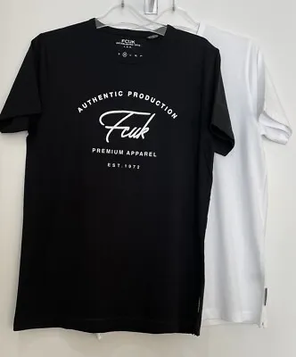 Buy French Connection T Shirts Tops Cotton Jersey FCUK Size Medium 2 Pack Mens New • 12.95£
