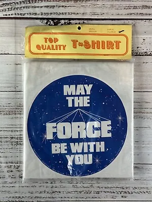 Buy BRAND NEW Vintage 1977 Star Wars May The Force Be With You T-shirt Size 16 FOTL • 94.49£