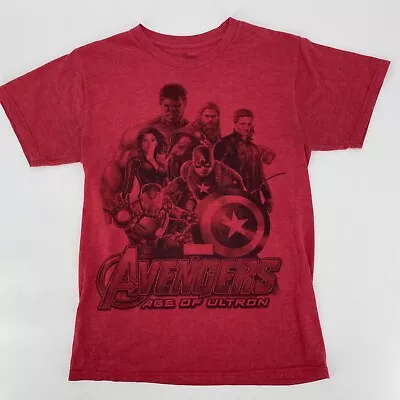 Buy Marvel Avengers Age Of Ultron T Shirt YOUTH Size Small Red Short Sleeve • 6.32£