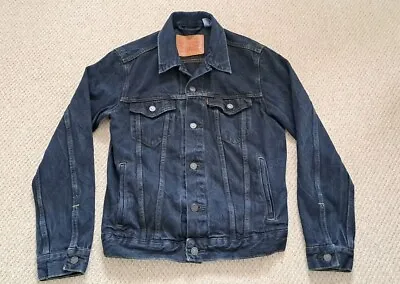Buy Levi Strauss Denim Jacket Distressed Black Colour  CA00342 Size S Chest 38in • 34.99£