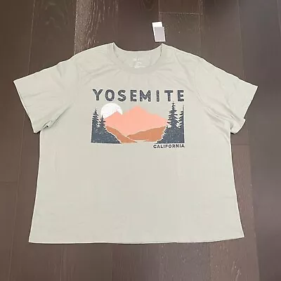 Buy Zoe + Liv Shirt Womens 2X Green Yosemite California Cotton Blend Nature Casual • 12.93£