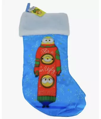 Buy Despicable Me Minions Christmas Stocking Ugly Sweater Holiday Two Eyed Gift 17  • 18£