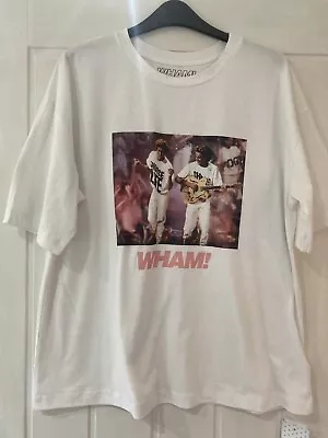 Buy Wham! T-shirt - George Michael - 100% Cotton White Size 16 From F&f - Bnwt • 9.49£