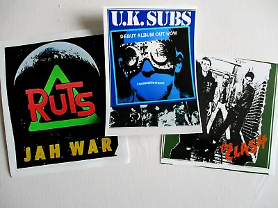 Buy PUNK VINYL STICKER JOB LOT The Clash The Ruts UK Subs • 3.99£