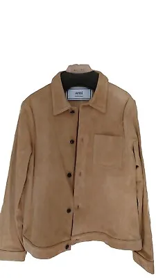 Buy Ami Paris Light Tan Goat Leather Jacket • 199£
