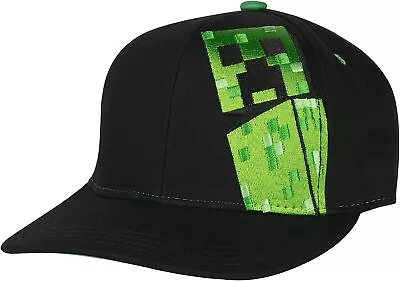 Buy Official Minecraft Creepin Black/Green Snapback Hat Cap Official Minecraft Merch • 14.95£