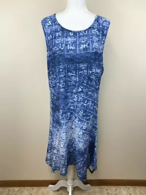Buy Aster By Firmiana XL Periodic Table Chemistry Dress Blue White Science • 24.12£