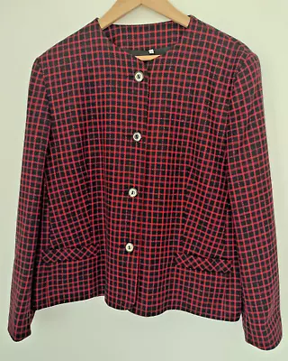 Buy Ladies Red & Black Check Jacket-The Edinburgh Collection • 29.99£