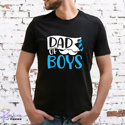 Buy DAD OF BOYS T-SHIRT, Gift For Him, XMAS GIFT, Various Colours Prints Available • 13.99£