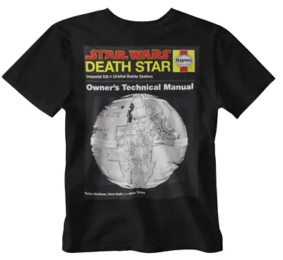 Buy Death Star Tshirt Haynes Manual Movie Retro Film Unisex Men Fan Art Black • 10.23£