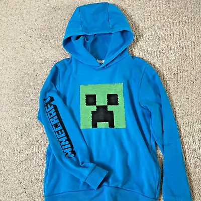 Buy Minecraft Hoodie - Turquoise Blue With Reversible Sequin Motif Age 12 From NEXT • 4£