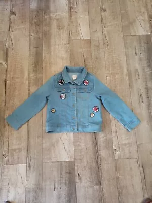 Buy Disney Minnie Mouse Denim Jean Jacket Collection By Tutu Couture Girls Size 5/6 • 15.26£