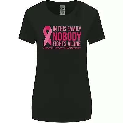 Buy Breast Cancer Awareness Nobody Fights Alone Womens Wider Cut T-Shirt • 8.75£