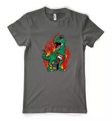 Buy T-Rex Rockstar Dinosaur Guitarist Rock Band Personalised Unisex Adult T Shirt • 14.49£