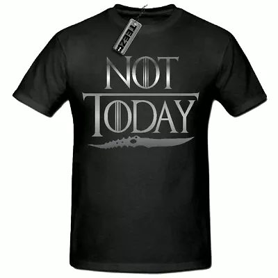 Buy Not Today T Shirt, Arya Stark T Shirt, Game Of Thrones T Shirt,(Silver Slogan) • 9.99£