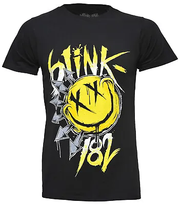 Buy Blink-182 Big Smile T Shirt Official Rock Band Logo Merch Tee New Black • 16.84£