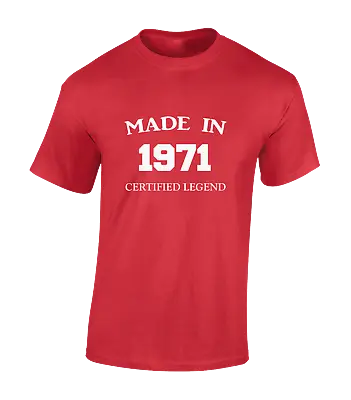 Buy Made In 1971 Mens T Shirt 50th Birthday Present Gift Idea Funny Quality Top • 8.99£