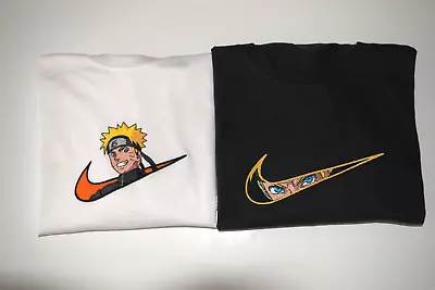 Buy   Anime Embroidery T-Shirt Naruto Demon Slayer JJK • 20.39£