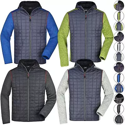 Buy Mens Padded Jacket Coat Padded Quilted Insulated Lined Hooded Warm Work Wear • 11.99£