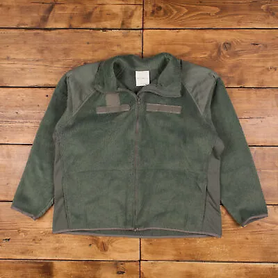 Buy Vintage Military Jacket L Fleece Cold Weather Green Zip • 39.99£