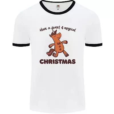 Buy Gingerbread Man Unicorn Christmas Mens Ringer T-Shirt • 9.99£