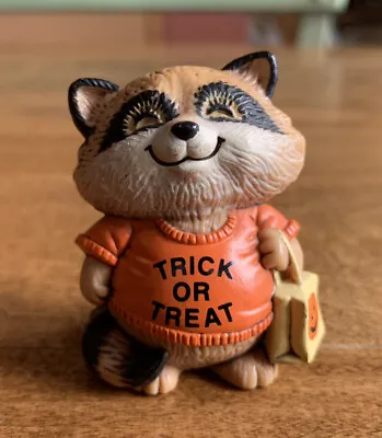 Buy 1983 Hallmark Merry Miniatures Halloween Shirt Tales Raccoon Trick Or Treat • 14.47£