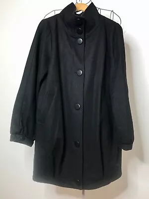 Buy Next Ladies Pea Coat, Size 12, Black, Wool Blend, Great Condition • 14.95£
