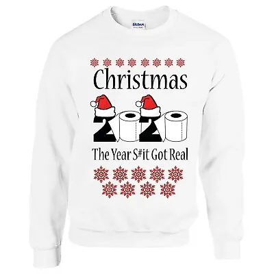 Buy Christmas Jumpers  2020 The Year Sh#t Got Real  Novelty/Fun/  • 24.99£