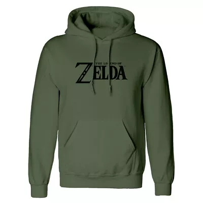 Buy Nintendo Legend Of Z - Logo And Shield Unisex Green Pullover Hoodie  - H777z • 33.15£