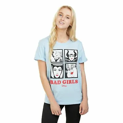 Buy Official Disney Ladies Bad Girls T-shirt Light Blue  S - XL • 10.49£