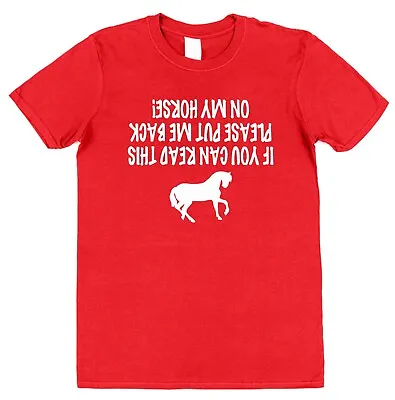 Buy Funny Horseriding T-Shirt Put Me Back On Horse T-Shirt Unisex Horse Lover Gift • 15.95£