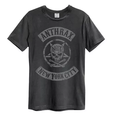 Buy Amplified Unisex Adult New York City Anthrax T-Shirt (L) (Charcoal) • 22.94£