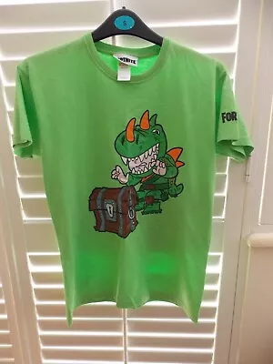 Buy Boys Green Fortnite T-shirt Size M (Epic Game)New Without Tag • 5£