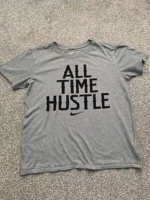 Buy Nike T Shirt All Time Hustle Grey Size S • 4.50£