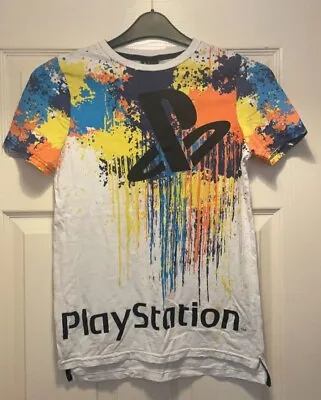 Buy Childrens T Shirt Size 11-12 Years Kids Genuine Playstation Merch Used White • 9.99£