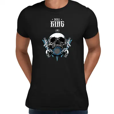Buy Old King Death Skull T-Shirts Mens Women Bike Knighthood Grave Unisex T-shirt • 14.99£