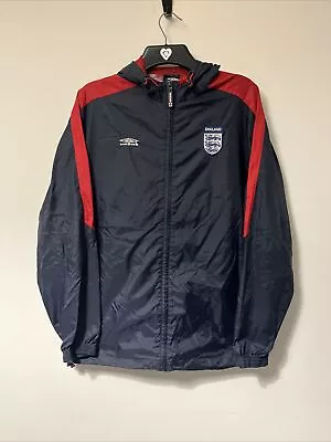 Buy England Umbro Jacket Mens Large Navy Football Full Zip Nylon 41-43  • 19.99£