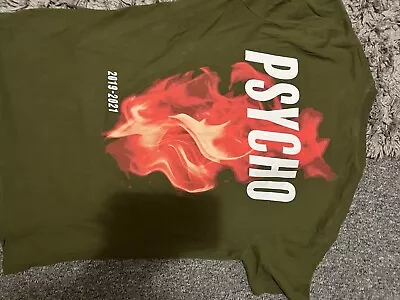 Buy Dave Psycho Red Flame Limited Edition 2021 T-shirt Mens Medium Khaki Green • 10.99£