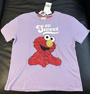 Buy Zara T - Shirt. Zara Sequin Elmo Sesame Street T-shirt. Mauve. Size S • 8.99£